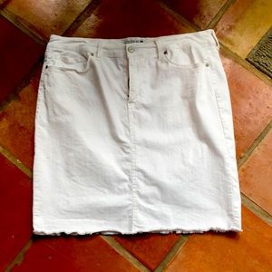 Code Blue White Denim Skirt